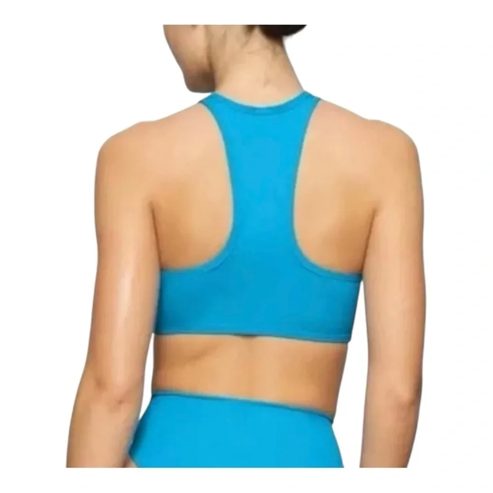SKIMS Swim High Neck Racerback Top Turquoise